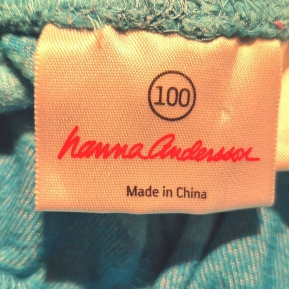 Hanna Andersson girls size 100 or 4 2 tone blue velour pull on pants VGUC - Picture 3 of 5